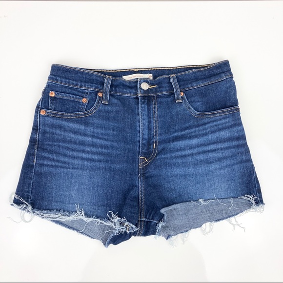 Levi's Pants - Levis High Rise Shorts Denim Distressed Cut Off Jeans Women's Size 29 Blue
